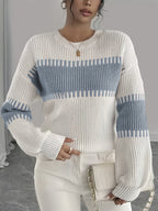 Women’s Colour-Block Striped Sweater