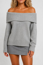 Women’s Long Sleeve Solid Knit Sweater – Soft Everyday Pullover