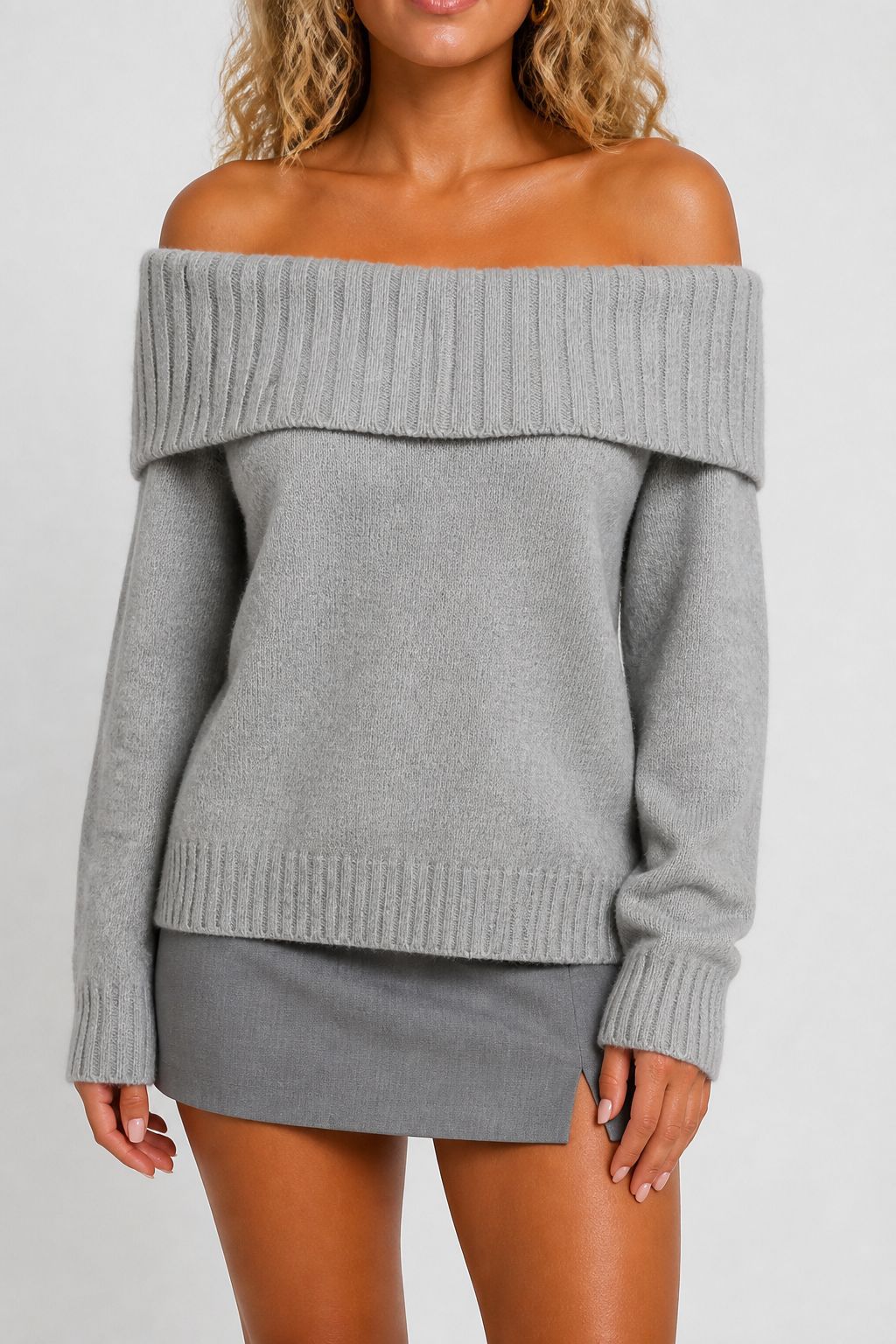 Women’s Long Sleeve Solid Knit Sweater – Soft Everyday Pullover