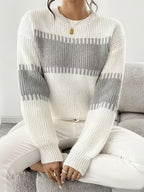 Women’s Colour-Block Striped Sweater