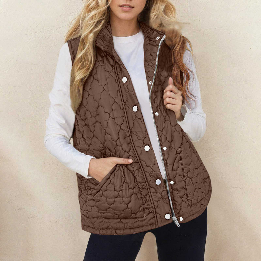 Women’s Quilted Sleeveless Vest – Warm Practical Outerwear