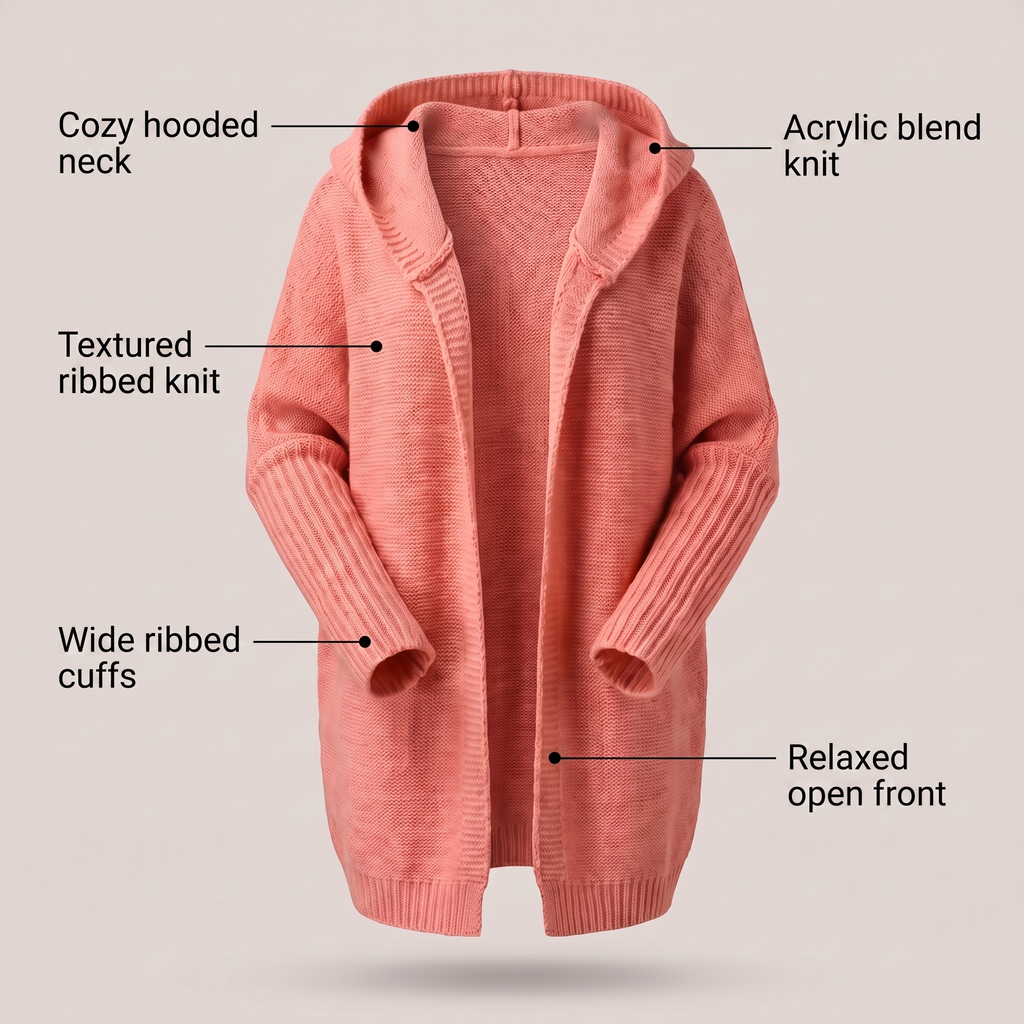 Women’s Loose Knit Cardigan - Soft and Versatile
