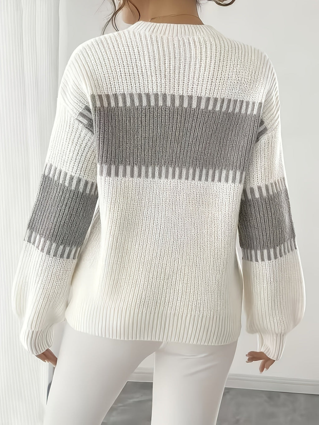 Women’s Colour-Block Striped Sweater