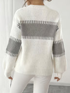 Women’s Colour-Block Striped Sweater