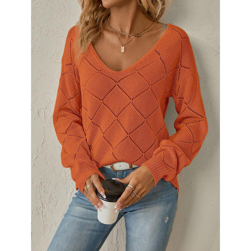 Puff-Sleeve Solid Sweater - Soft and Feminine
