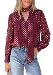 Wine Red Polka Dots