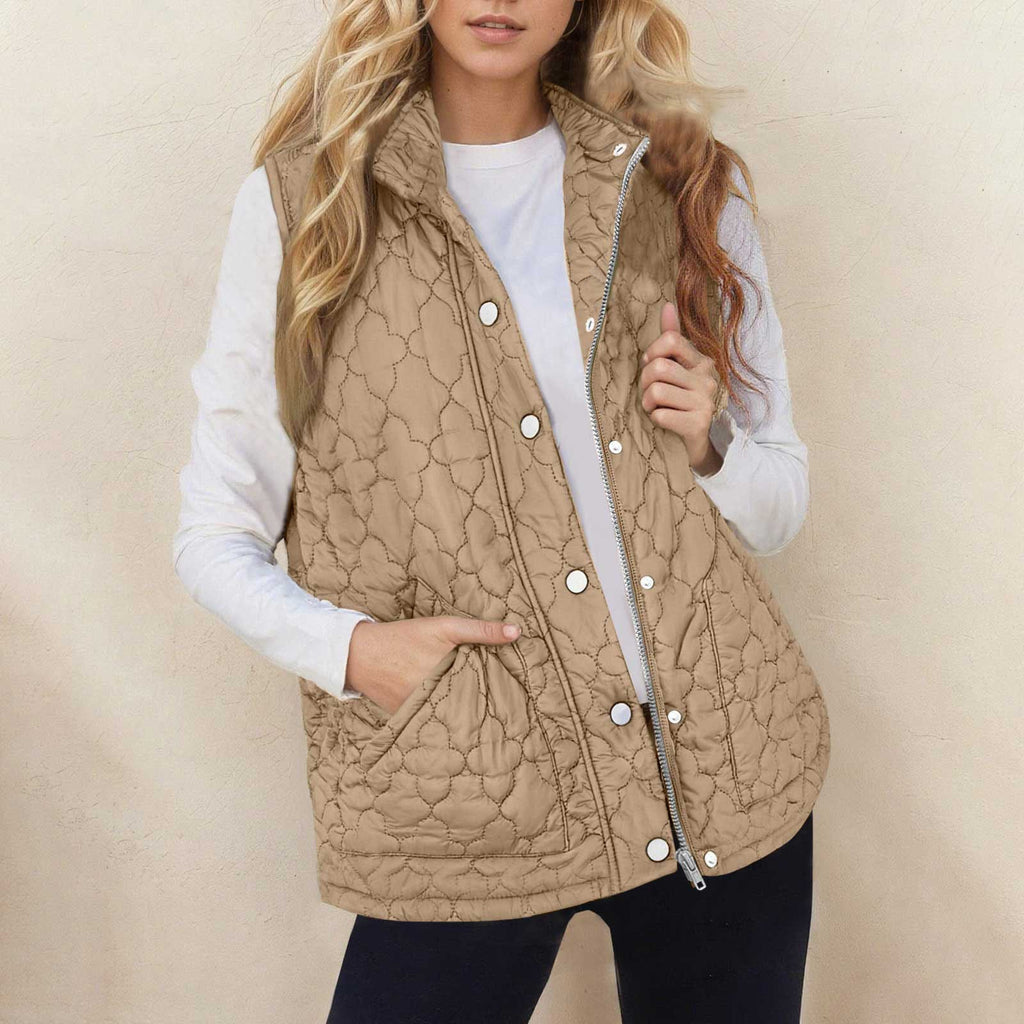 Women’s Quilted Sleeveless Vest – Warm Practical Outerwear
