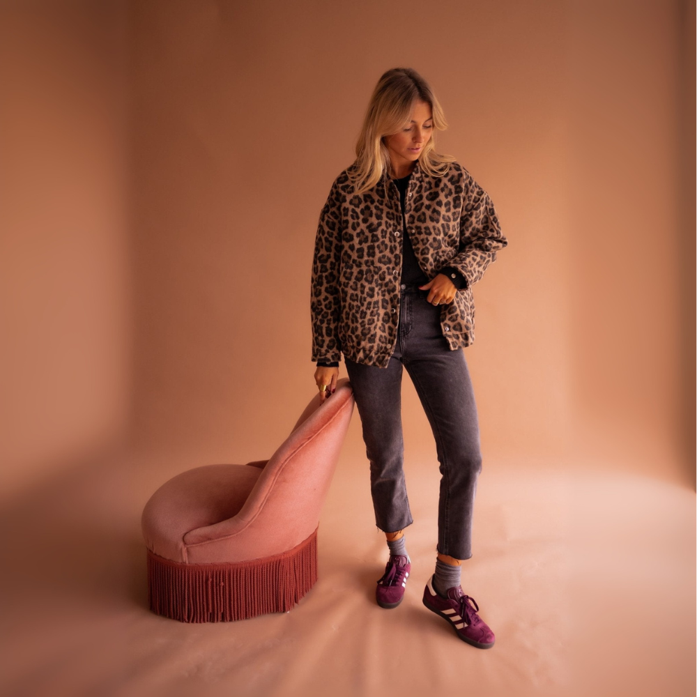 Oversized Leopard Print Jacket