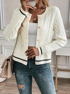 Women’s Cable Knit Cardigan – Refined Soft Layer