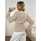 Minimalist V-Neck Button Cardigan Sweater - Simple and Chic