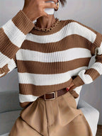 Women’s Relaxed Striped Sweater – Comfortable Everyday Knit