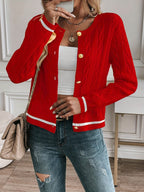 Women’s Cable Knit Cardigan – Refined Soft Layer