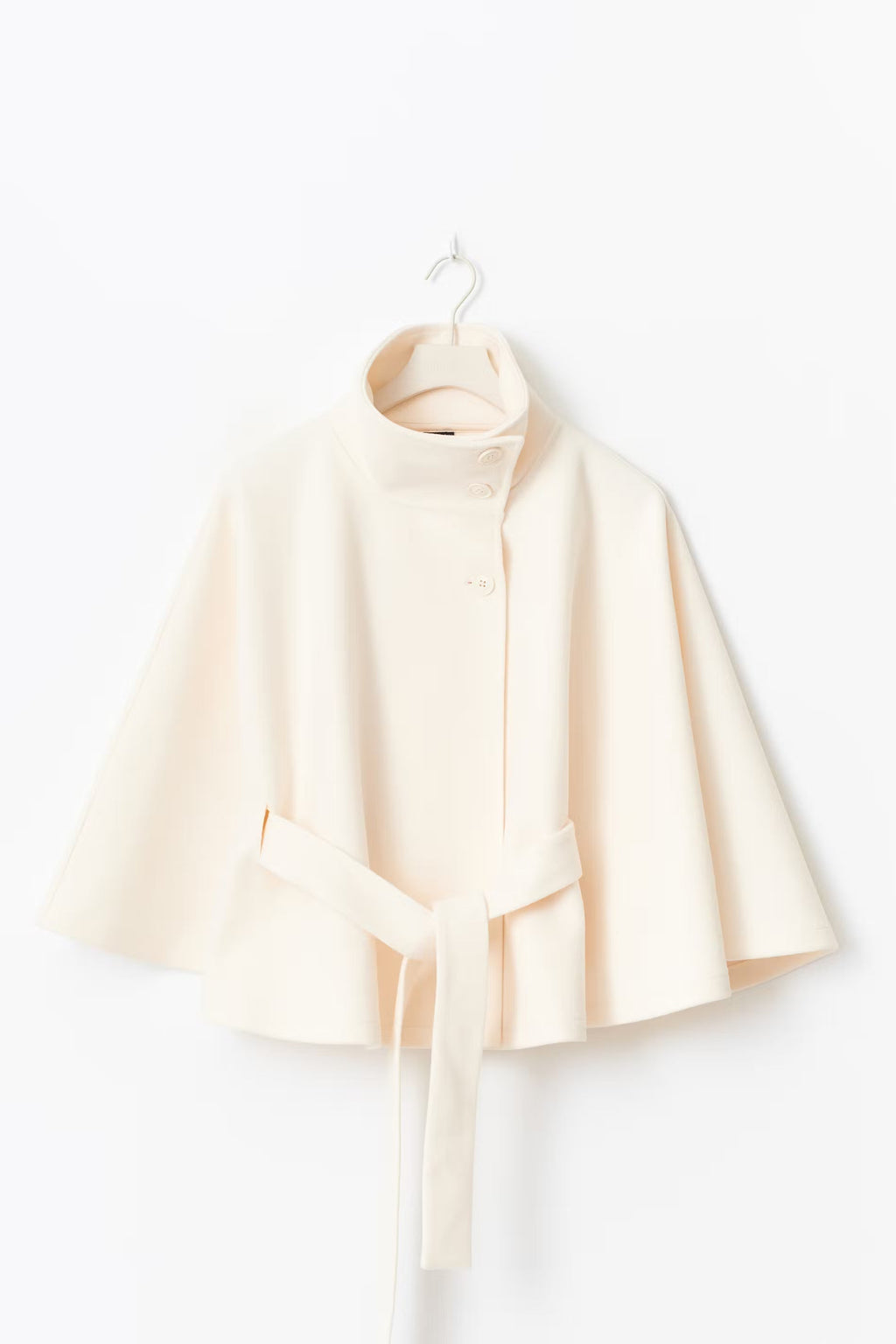 High Collar Belted Winter Coat