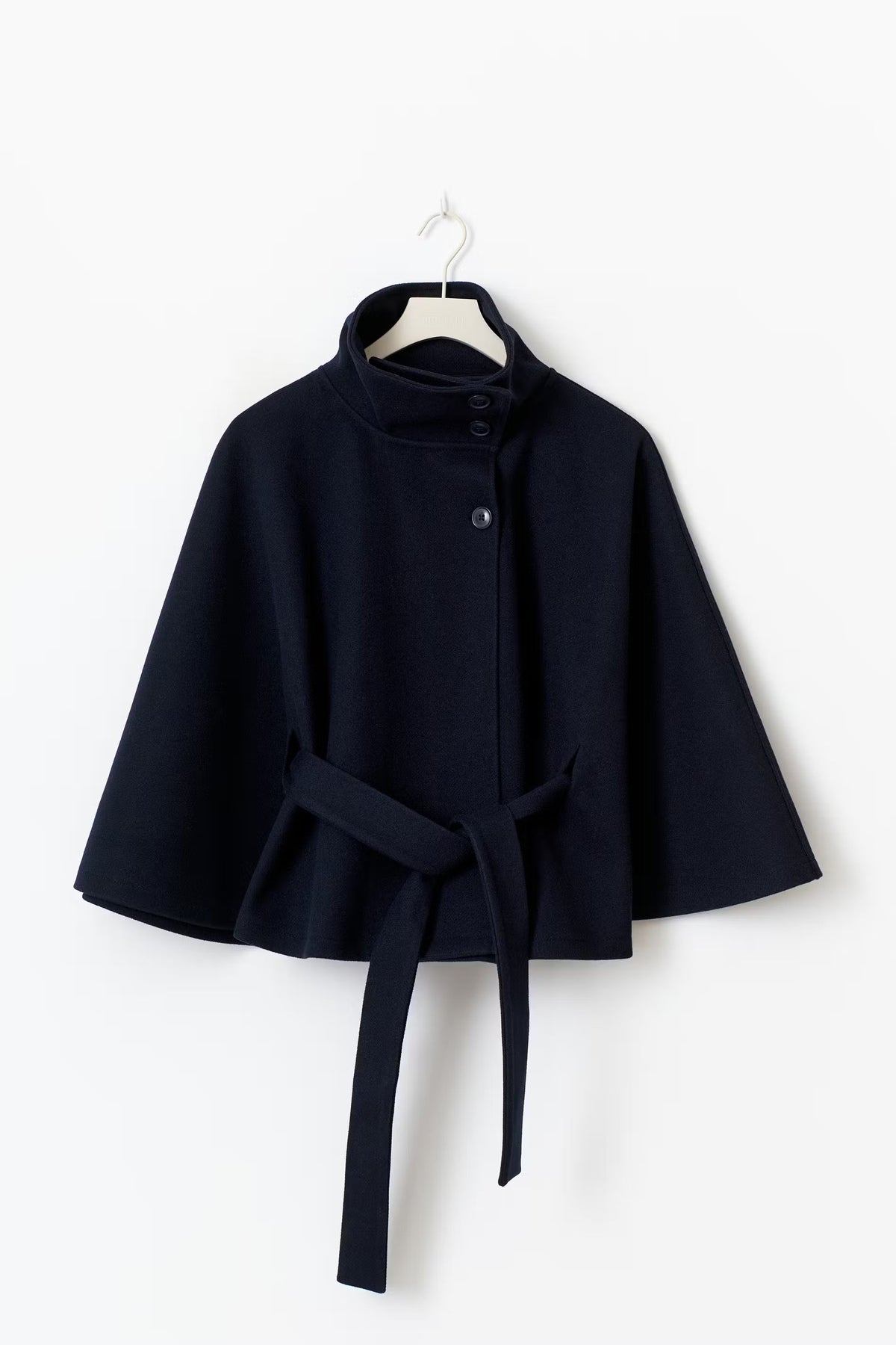 High Collar Belted Winter Coat