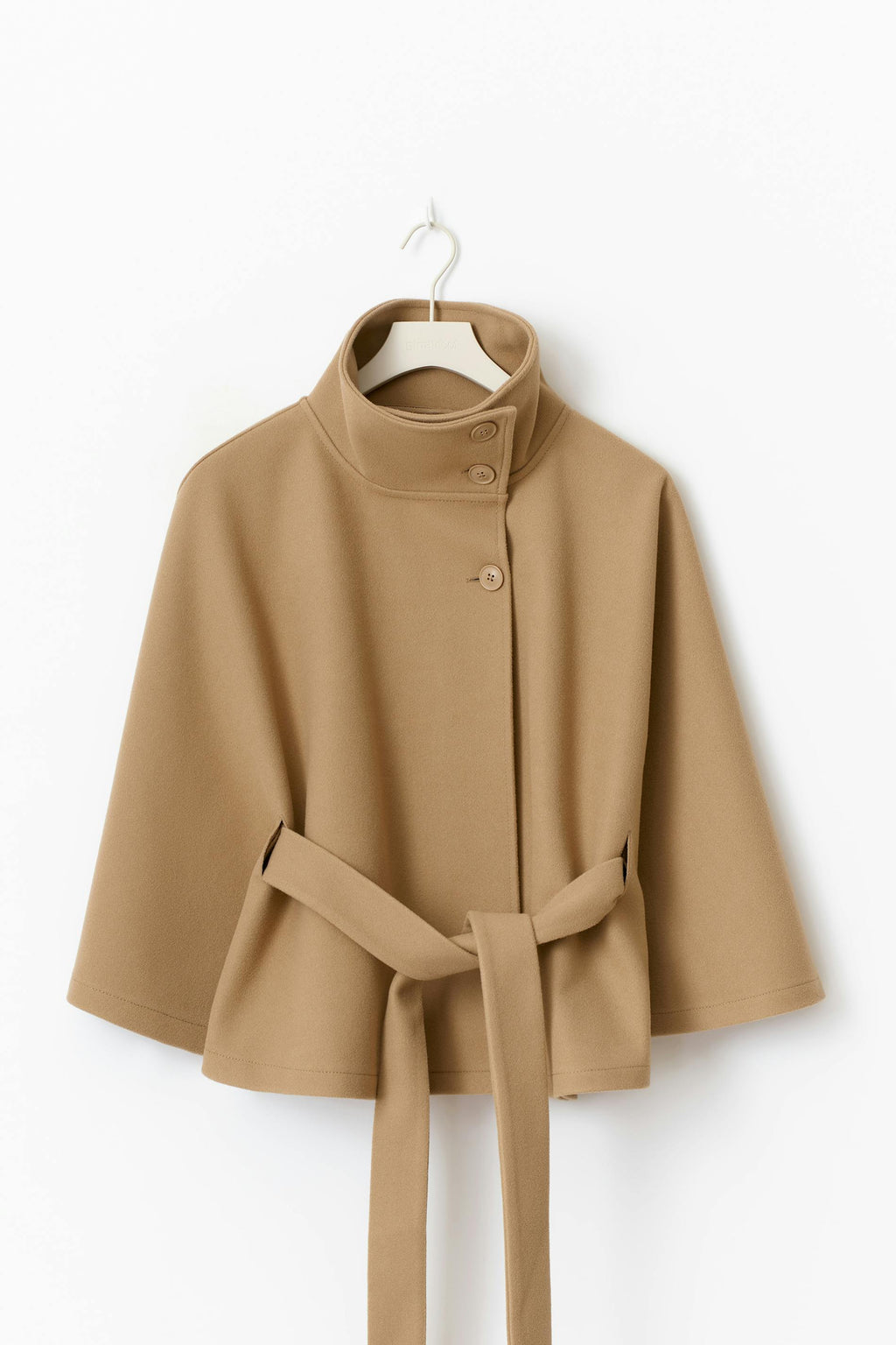 High Collar Belted Winter Coat