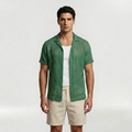 Botanical Embroidered Resort Camp Shirt with Tropical Detailing