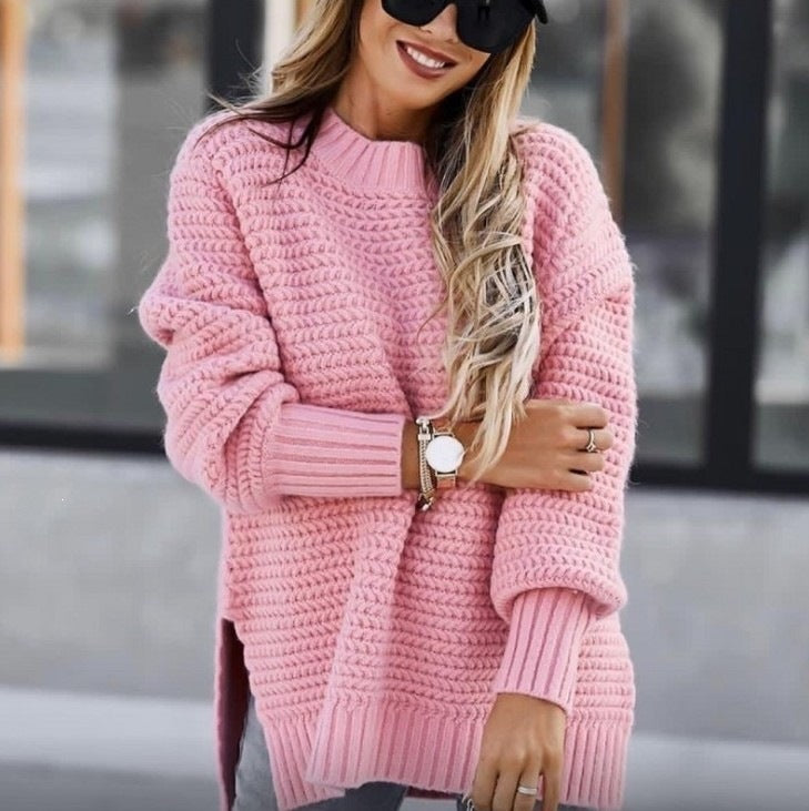 Women's Knitted Pullover - Long-Sleeve Casual Autumn Style