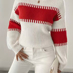 Women’s Colour-Block Striped Sweater