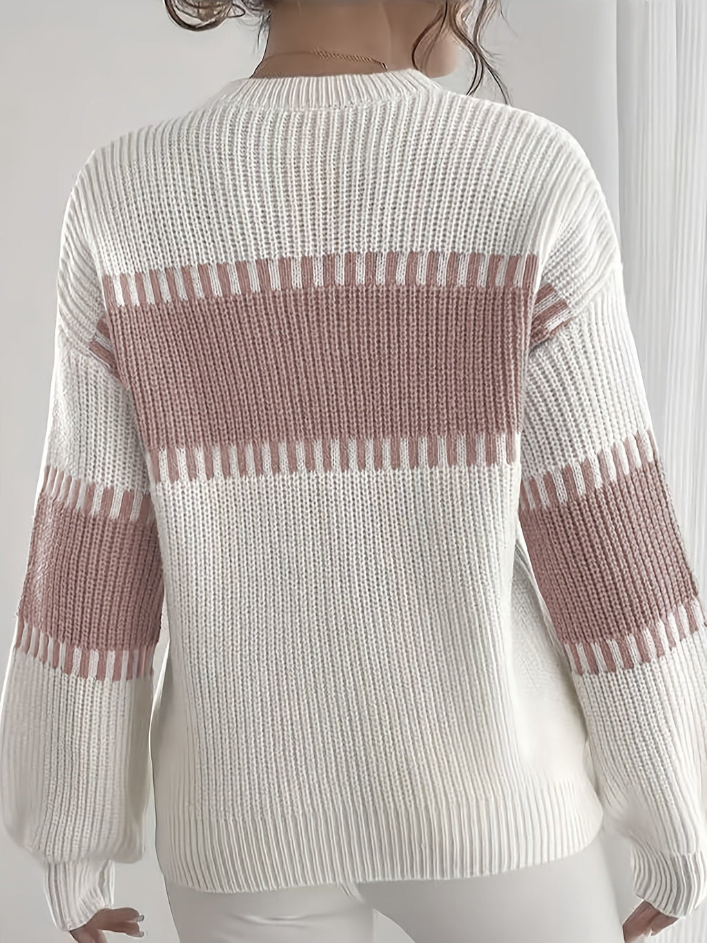 Women’s Colour-Block Striped Sweater