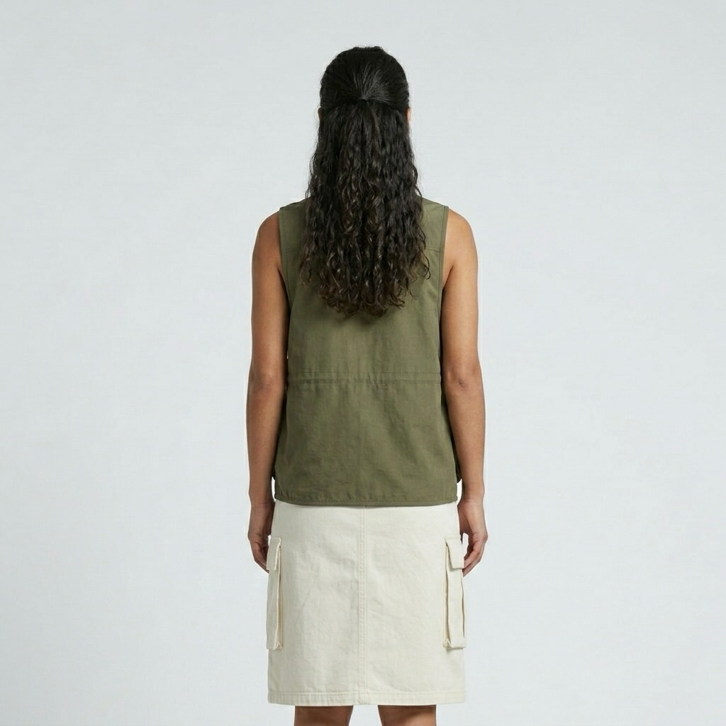 Utility Pocket Adventure Vest with Cargo Pockets and Front Zip