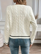 Women’s Cable Knit Cardigan – Refined Soft Layer