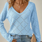 Puff-Sleeve Solid Sweater - Soft and Feminine