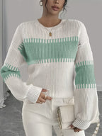 Women’s Colour-Block Striped Sweater