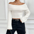 Slim-Fit Off-Shoulder Sweater - Modern and Soft