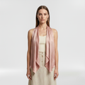 Silky Drape Halter Scarf Top with Cascading Front Panels