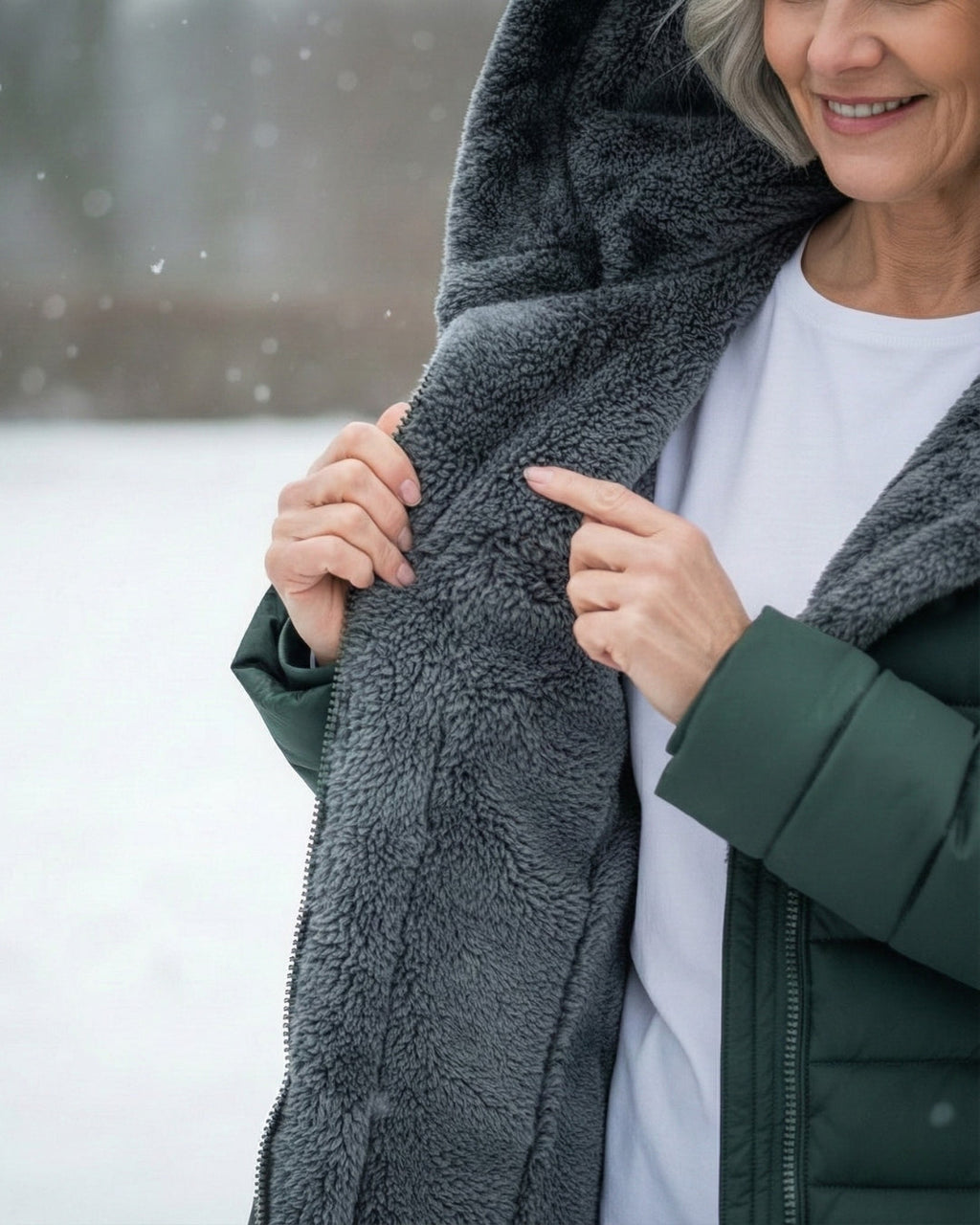 Padded Coat with Lined Hood