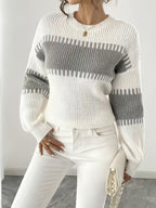 Women’s Colour-Block Striped Sweater