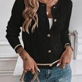Women’s Cable Knit Cardigan – Refined Soft Layer