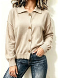Button-Up Sweater Coat - Soft and Practical