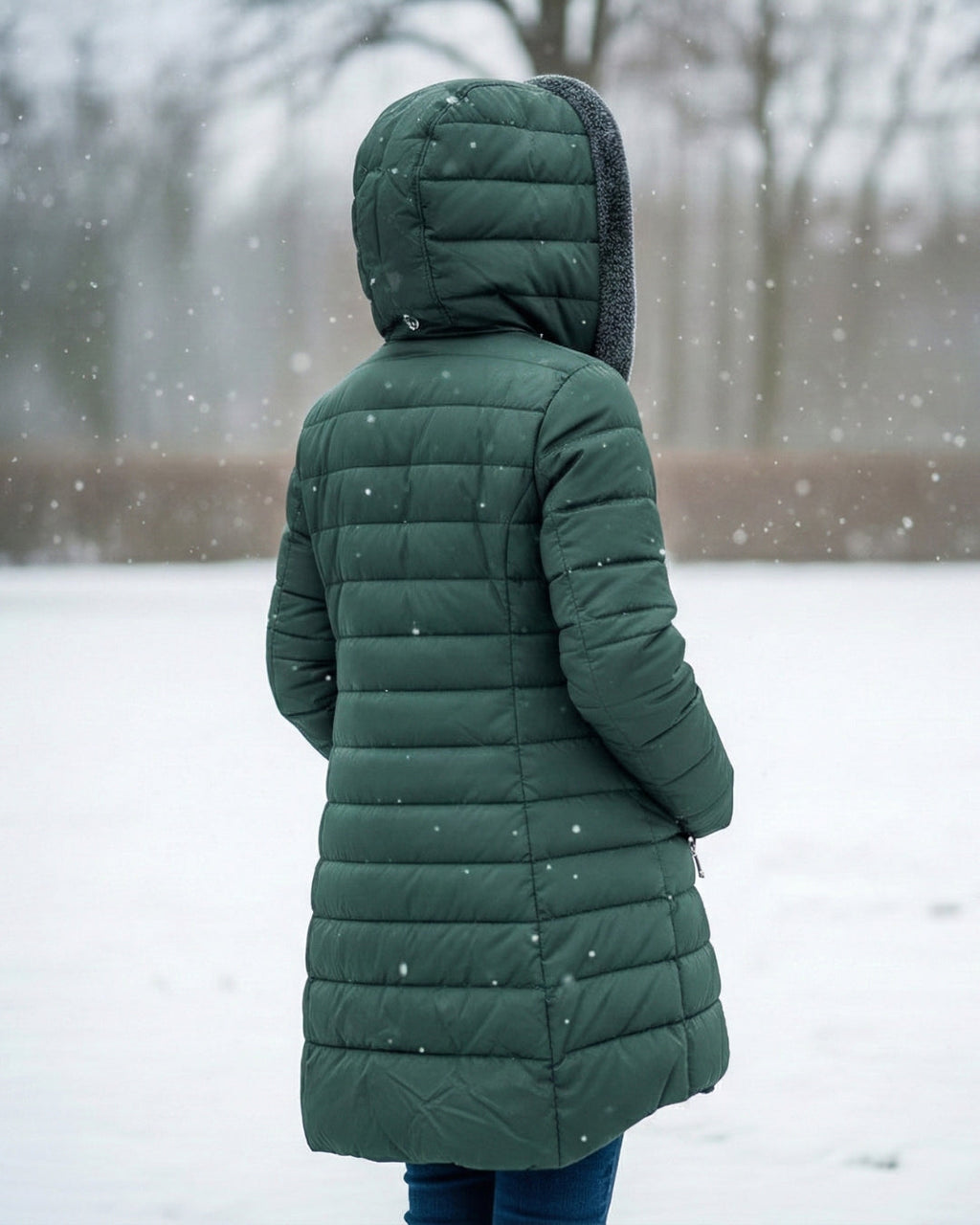 Padded Coat with Lined Hood