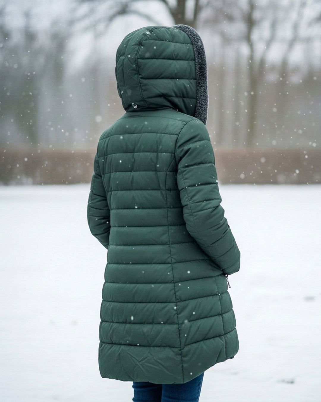 Padded Coat with Lined Hood