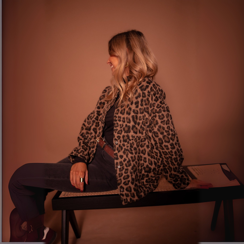 Oversized Leopard Print Jacket