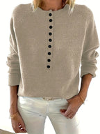 Women’s Button-Detail Pullover - Elegant and Comfortable
