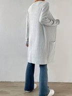 Women’s Ribbed Open Front Cardigan – Lightweight Versatile Layer
