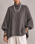 Women’s Soft Draped Sweater – Warm Elegant Knit