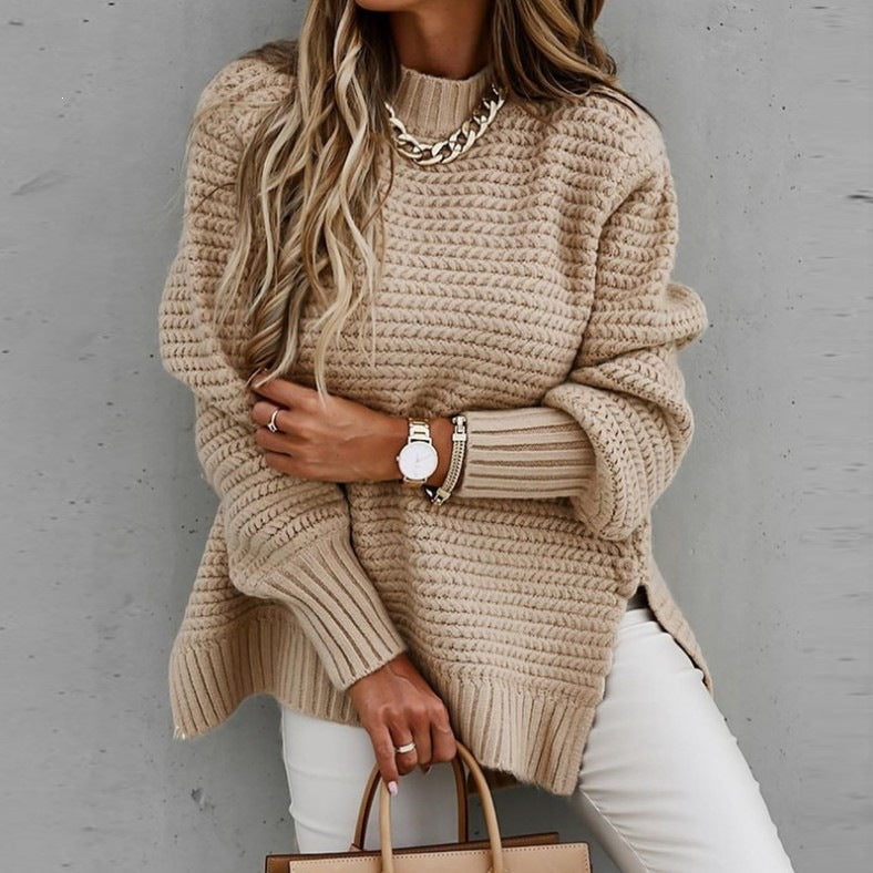 Women's Knitted Pullover - Long-Sleeve Casual Autumn Style