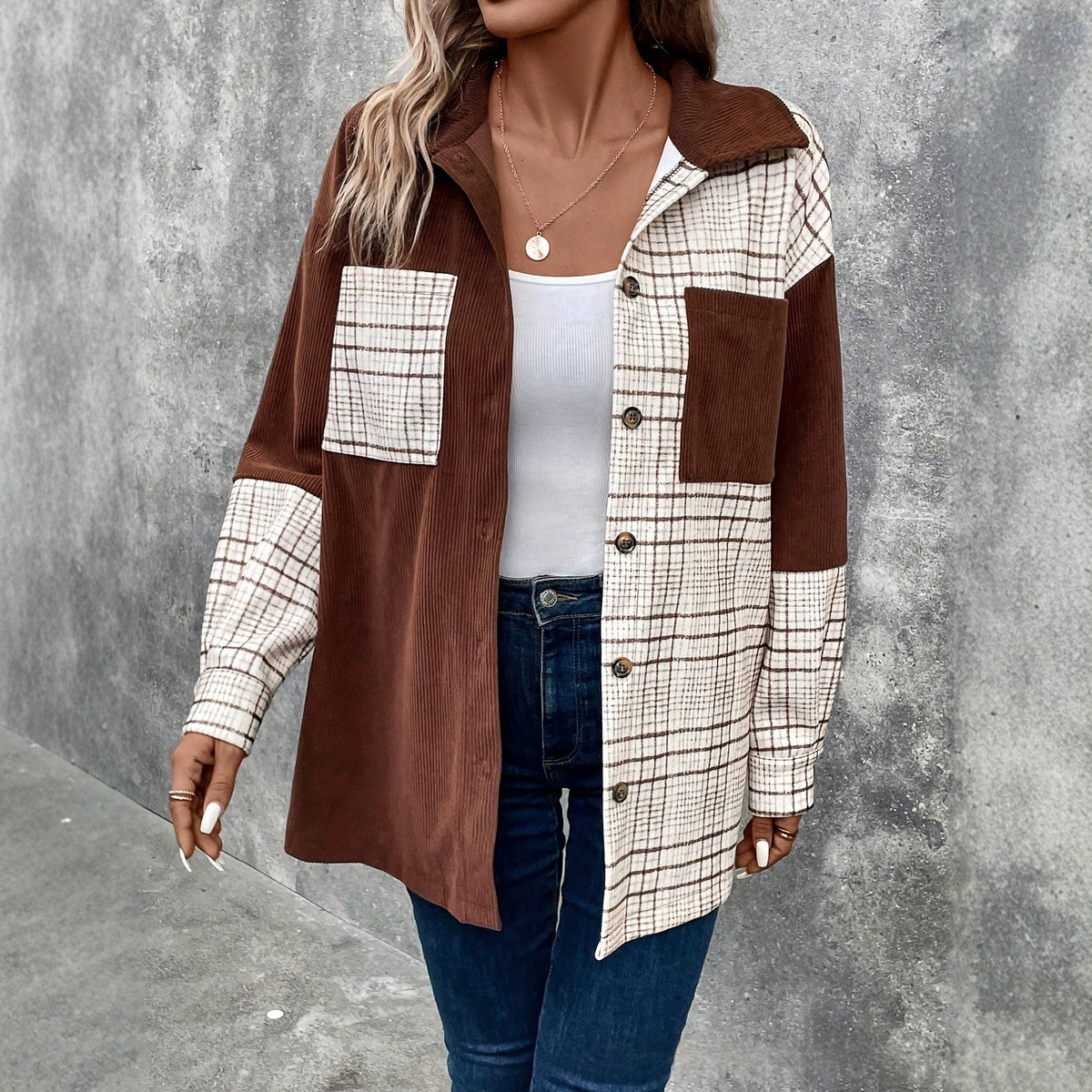 Single-Breasted Lapel Jacket - Polished and Easy