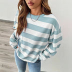 Women’s Striped Long Sleeve Top – Relaxed Modern Style