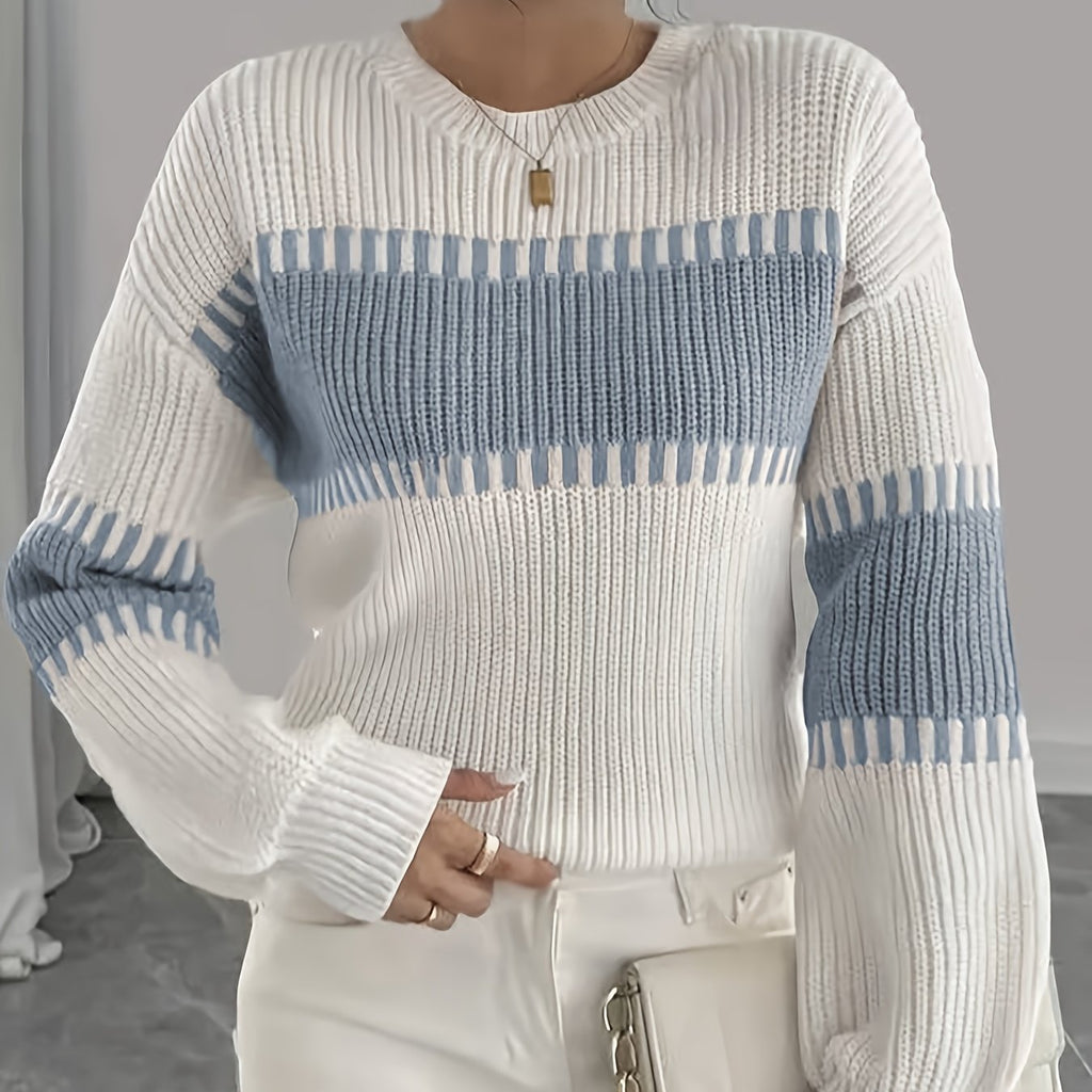 Women’s Colour-Block Striped Sweater