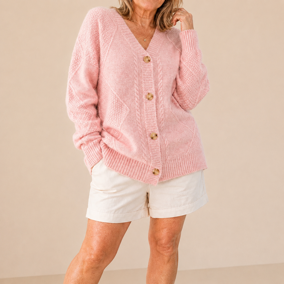 Hester Button Knit Cardigan - Soft and Cozy
