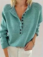 Women’s Button-Detail Pullover - Elegant and Comfortable