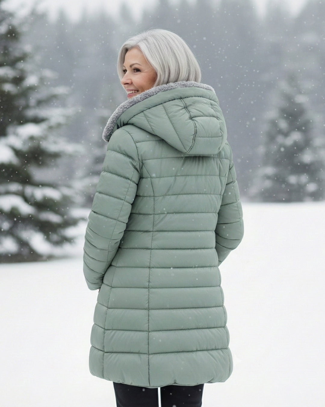 Padded Coat with Lined Hood