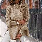 Women's Knitted Pullover - Long-Sleeve Casual Autumn Style
