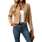 Women’s Short Stand-Collar Coat - Chic and Modern