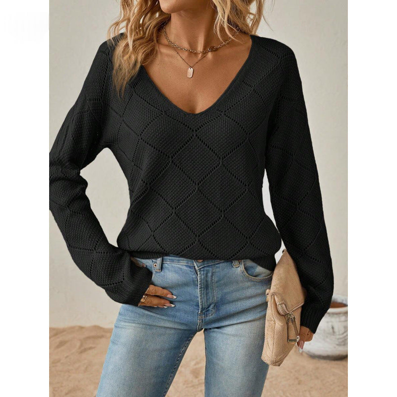 Puff-Sleeve Solid Sweater - Soft and Feminine