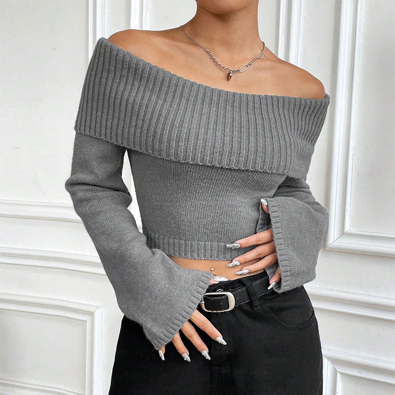 Slim-Fit Off-Shoulder Sweater - Modern and Soft